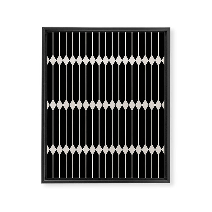 Minimal Geometric Pattern II - Black Framed Canvas Print Gallery Image 1