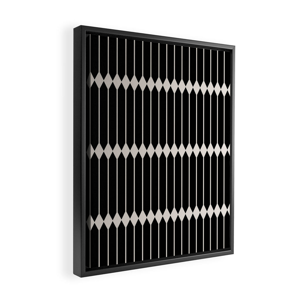Minimal Geometric Pattern II - Black Framed Canvas Print Gallery Image 2