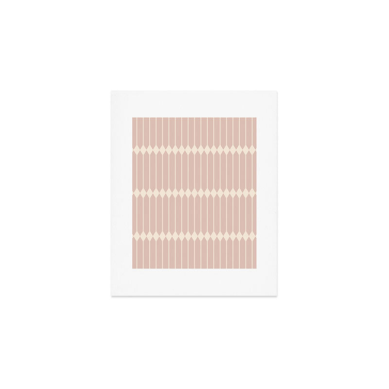 Minimal Geometric Pattern - Neutral Pink Art Print Gallery Image 1