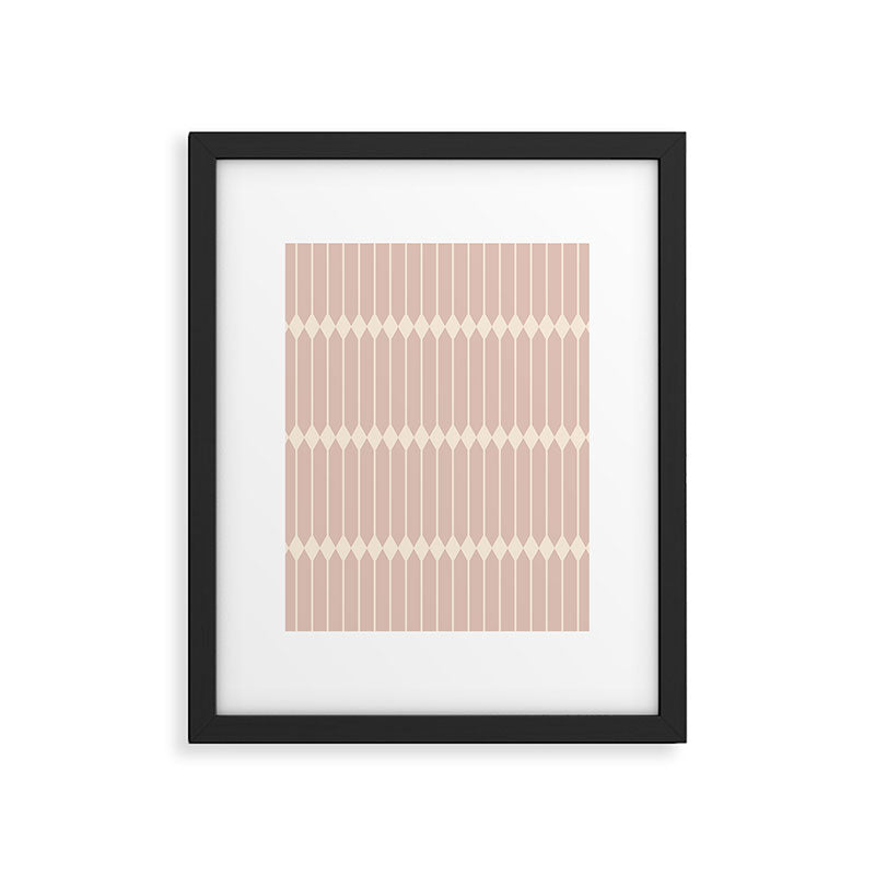 Minimal Geometric Pattern - Neutral Pink Framed Art Print Gallery Image 6