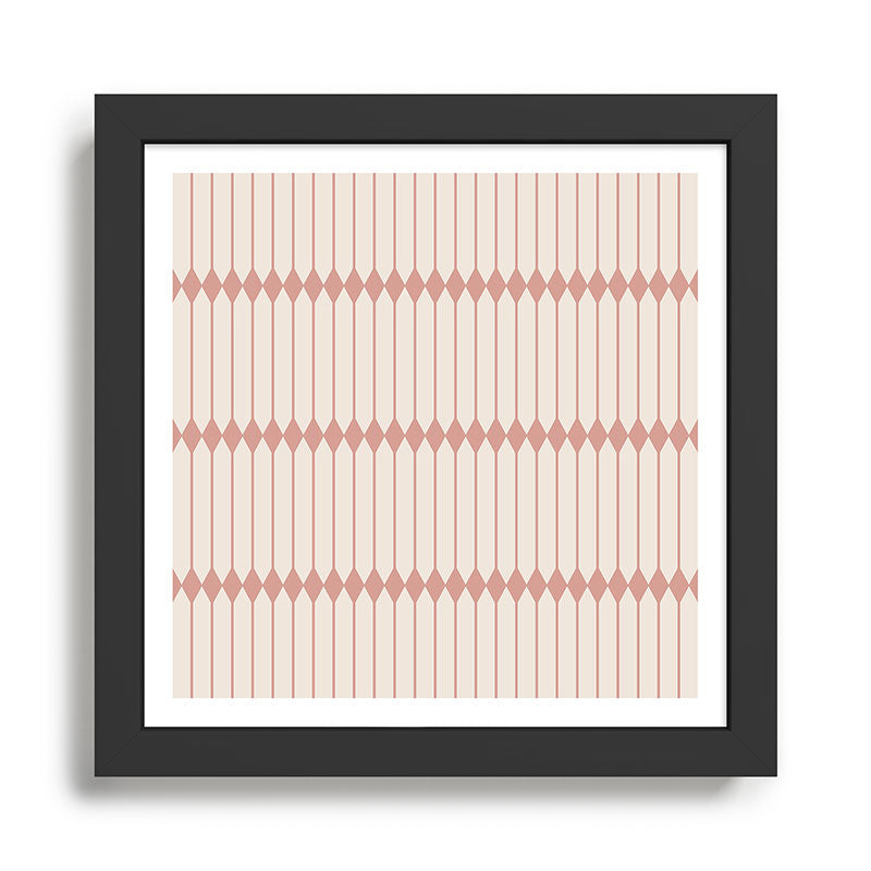 Minimal Geometric Pattern - Rose Framed Art Print Gallery Image 1