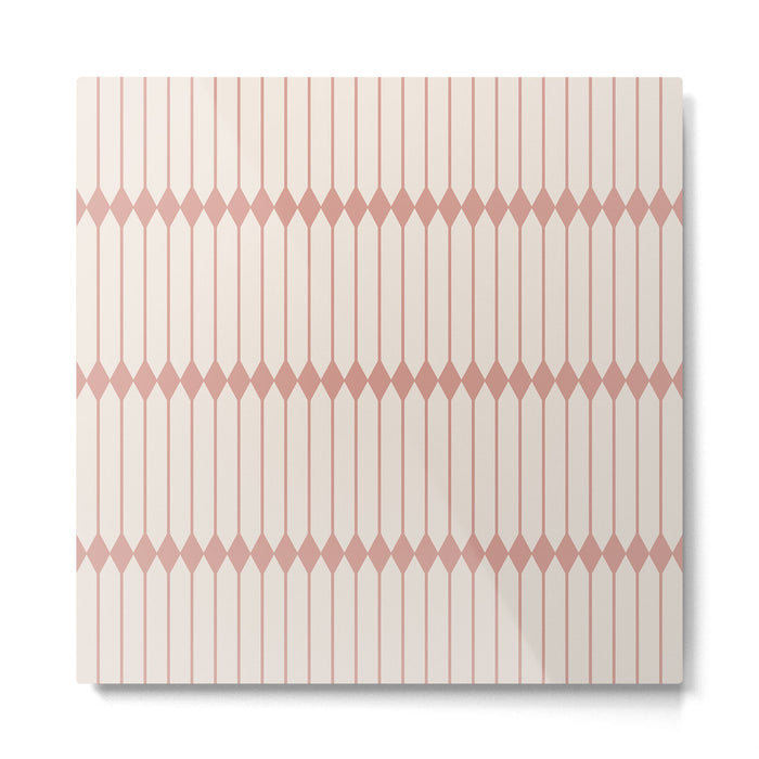 Minimal Geometric Pattern - Rose Metal Print Gallery Image 1