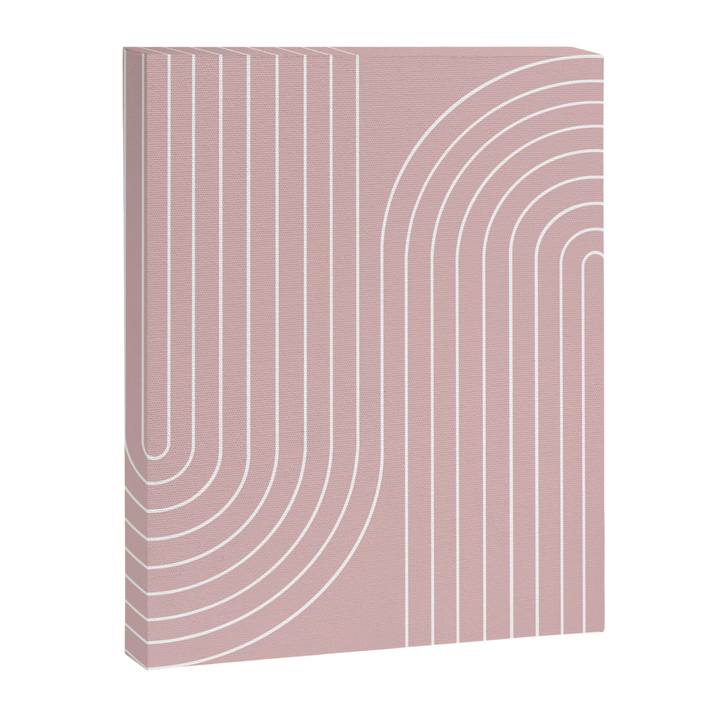 Minimal Line Curvature LXX Blush Pink Mid Century Modern Arch Abstract Canvas Print Gallery Image 6