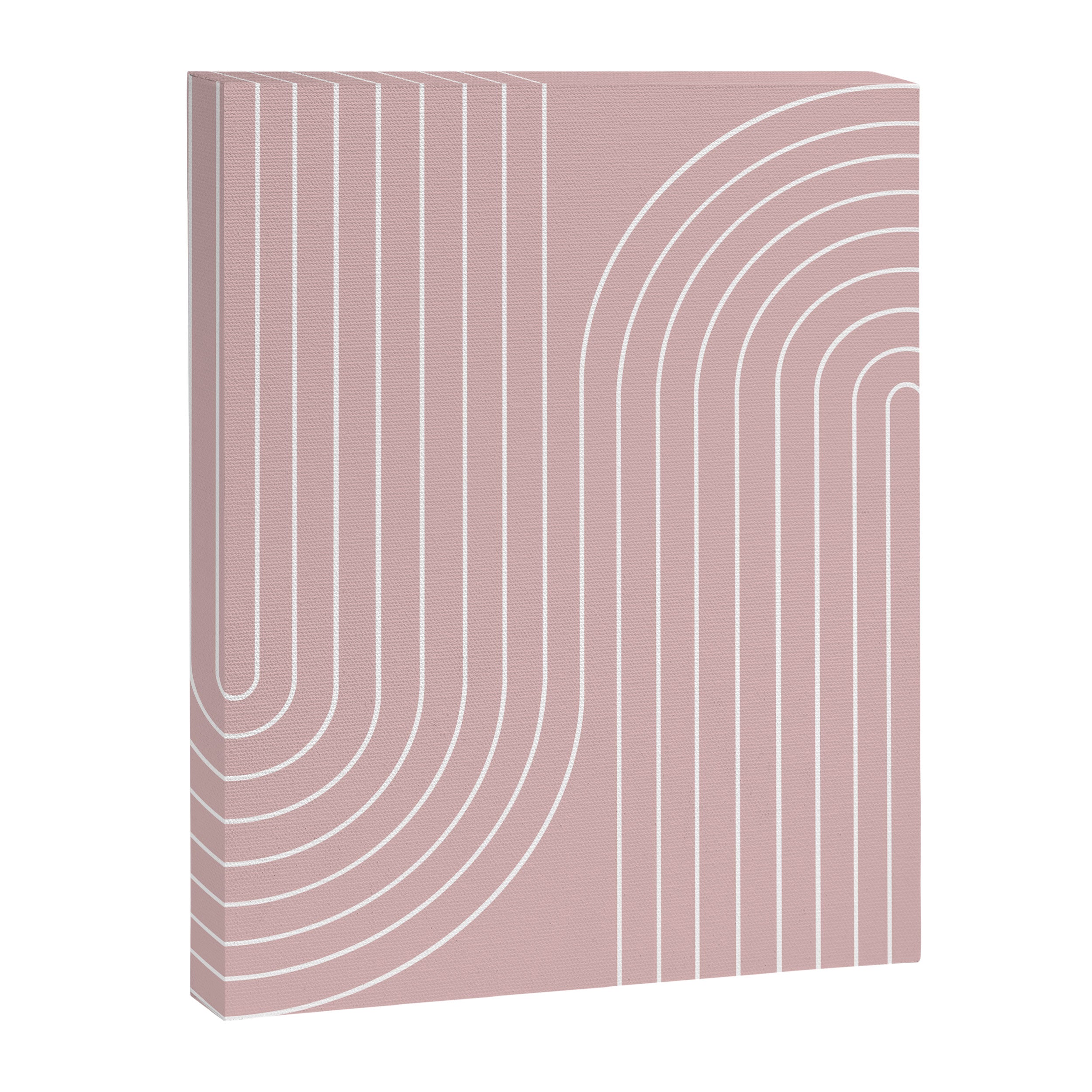Minimal Line Curvature LXX Blush Pink Mid Century Modern Arch Abstract Canvas Print Gallery Image 6