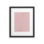 Minimal Line Curvature LXX Blush Pink Mid Century Modern Arch Abstract Framed Art Print Gallery Image 5
