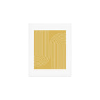 Minimal Line Curvature LXXIII Sunshine Yellow Mid Century Modern Arch Abstract Art Print Gallery Image 1