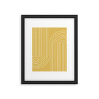 Minimal Line Curvature LXXIII Sunshine Yellow Mid Century Modern Arch Abstract Framed Art Print Gallery Image 5