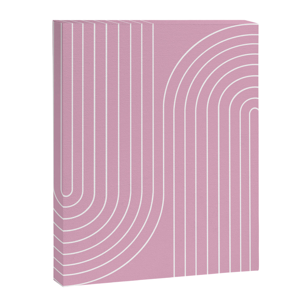 Minimal Line Curvature LXXVI Blush Pink Mid Century Modern Arch Abstract Canvas Print Gallery Image 6