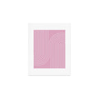 Minimal Line Curvature LXXVI Blush Pink Mid Century Modern Arch Abstract Art Print Gallery Image 1