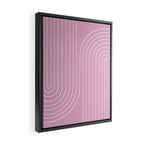 Minimal Line Curvature LXXVI Blush Pink Mid Century Modern Arch Abstract Framed Canvas Print Gallery Image 2