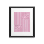 Minimal Line Curvature LXXVI Blush Pink Mid Century Modern Arch Abstract Framed Art Print Gallery Image 5