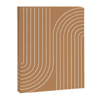 Minimal Line Curvature LXXXI Peach Orange Mid Century Modern Arch Abstract Canvas Print Gallery Image 6