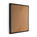Minimal Line Curvature LXXXI Peach Orange Mid Century Modern Arch Abstract Framed Canvas Print Gallery Image 2