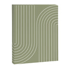 Minimal Line Curvature LXXXII Earthy Sage Green Mid Century Modern Arch Abstract Canvas Print Gallery Image 6