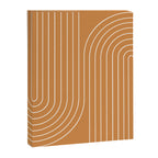 Minimal Line Curvature LXXXIII 70s Orange Mid Century Modern Arch Abstract Canvas Print Gallery Image 6