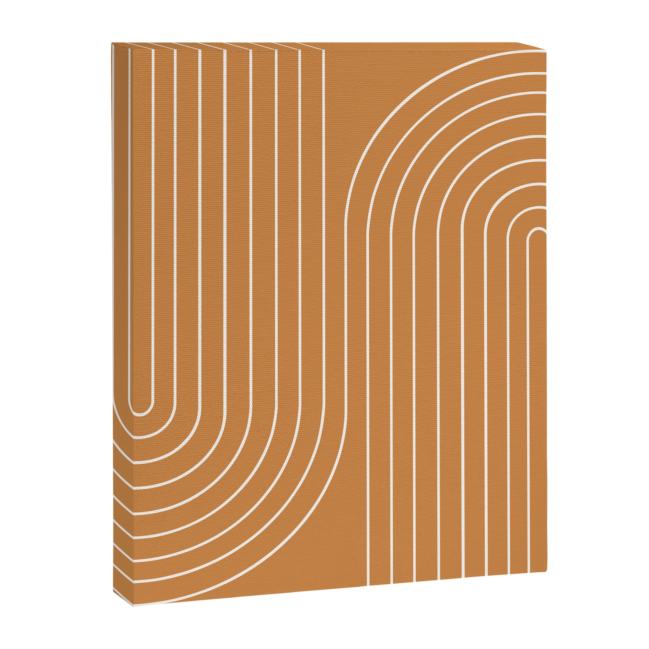 Minimal Line Curvature LXXXIII 70s Orange Mid Century Modern Arch Abstract Canvas Print Gallery Image 6