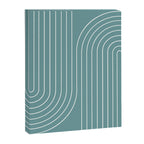 Minimal Line Curvature LXXXVI Beachy Teal Mid Century Modern Arch Abstract Canvas Print Gallery Image 6