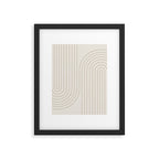 Minimal Line Curvature V Natural Neutral Mid Century Modern Arch Abstract Framed Art Print Gallery Image 5