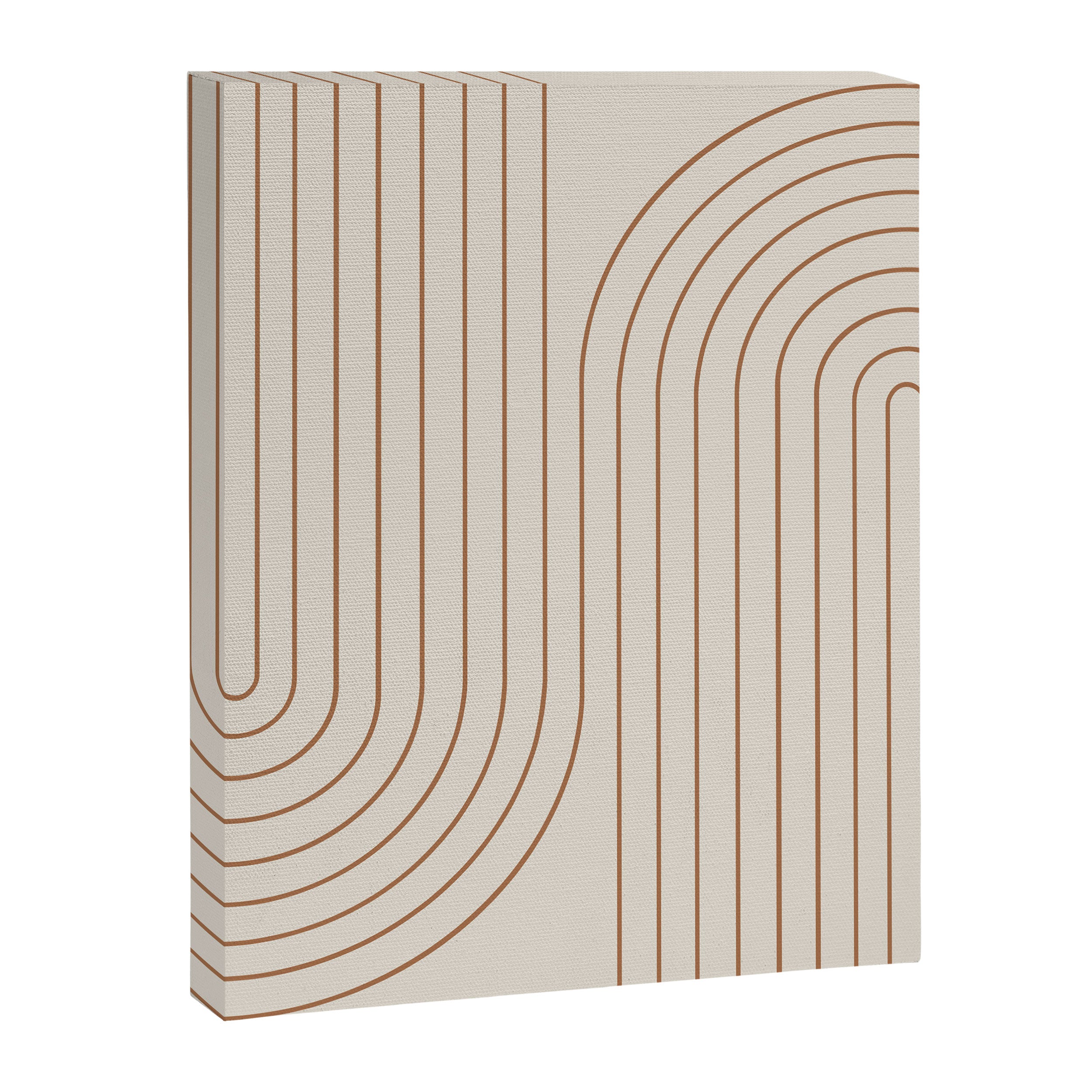 Minimal Line Curvature VI Earthy Natural Mid Century Modern Arch Abstract Canvas Print Gallery Image 6