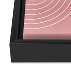 Minimal Line Curvature X Pink Mid Century Modern Arch Abstract Framed Canvas Print Gallery Image 3