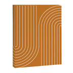 Minimal Line Curvature XCIII Bright 70s Orange Mid Century Modern Arch Abstract Canvas Print Gallery Image 6