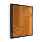 Minimal Line Curvature XCIII Bright 70s Orange Mid Century Modern Arch Abstract Framed Canvas Print Gallery Image 2