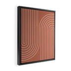 Minimal Line Curvature XCIV Coral Red Mid Century Modern Arch Abstract Framed Canvas Print Gallery Image 2