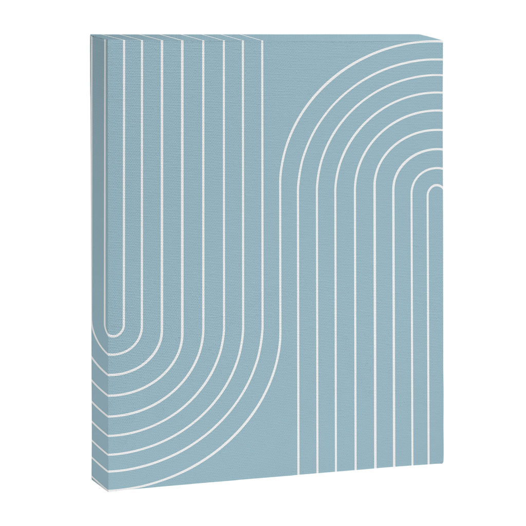 Minimal Line Curvature XCVII Sky Blue Canvas Print Gallery Image 6