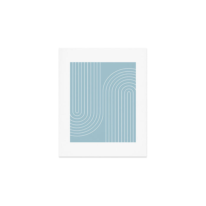 Minimal Line Curvature XCVII Sky Blue Art Print Gallery Image 1
