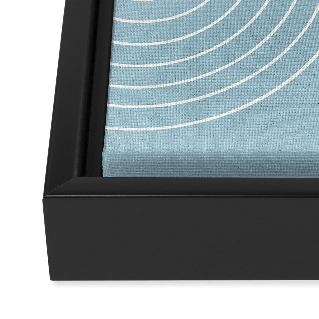 Minimal Line Curvature XCVII Sky Blue Framed Canvas Print Gallery Image 3