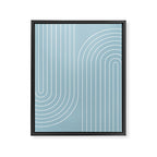 Minimal Line Curvature XCVII Sky Blue Framed Canvas Print Gallery Image 6