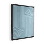 Minimal Line Curvature XCVII Sky Blue Framed Canvas Print Gallery Image 2