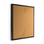 Minimal Line Curvature XII Orange Mid Century Modern Arch Abstract Framed Canvas Print Gallery Image 2