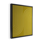 Minimal Line Curvature XVII Chartreuse Mid Century Modern Arch Abstract Framed Canvas Print Gallery Image 2