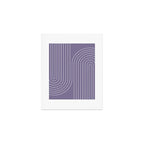 Minimal Line Curvature XXIII Lavender Purple Mid Century Modern Arch Abstract Art Print Gallery Image 1