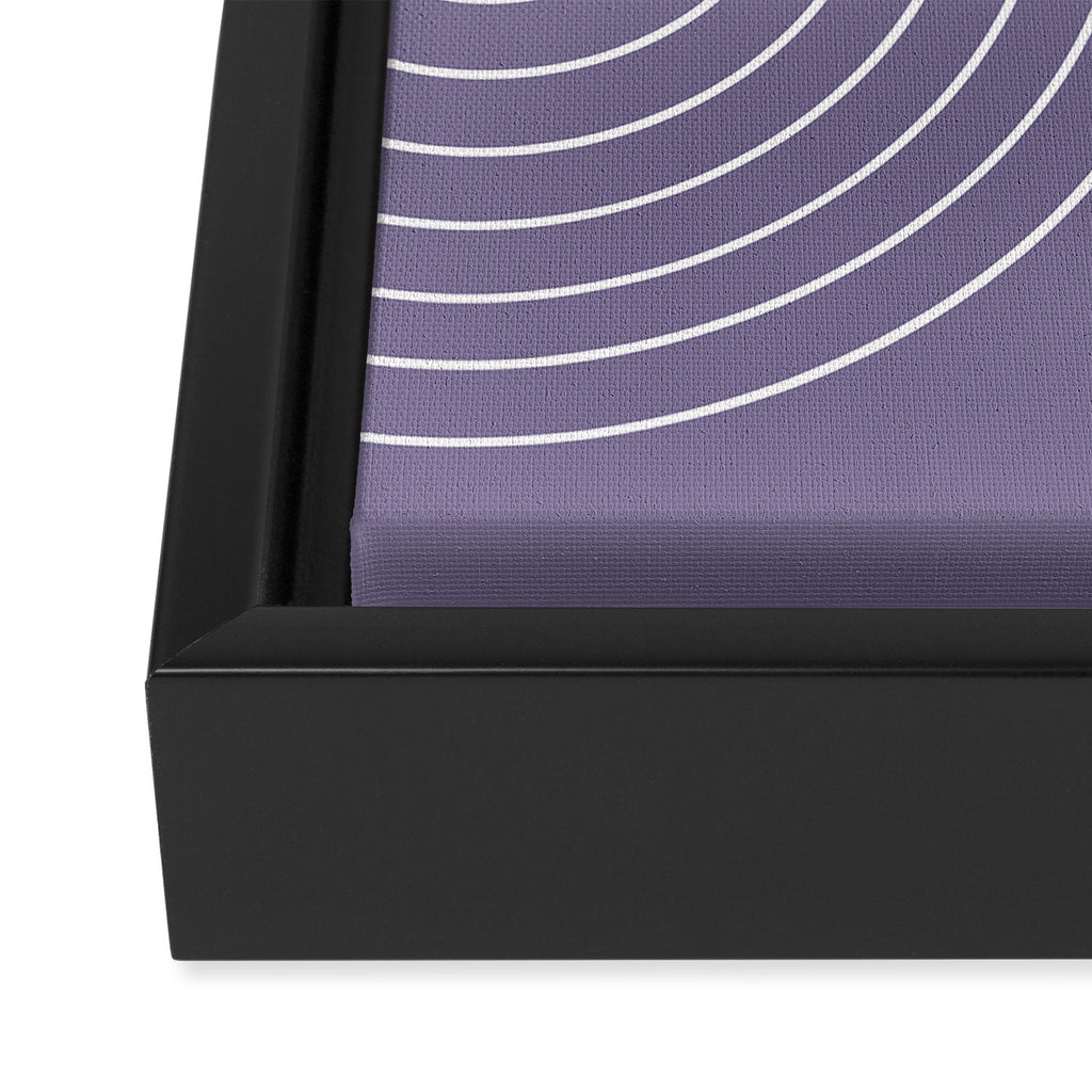 Minimal Line Curvature XXIII Lavender Purple Mid Century Modern Arch Abstract Framed Canvas Print Gallery Image 3