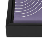 Minimal Line Curvature XXIII Lavender Purple Mid Century Modern Arch Abstract Framed Canvas Print Gallery Image 3