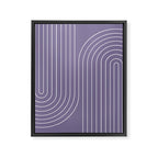 Minimal Line Curvature XXIII Lavender Purple Mid Century Modern Arch Abstract Framed Canvas Print Gallery Image 6