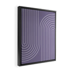 Minimal Line Curvature XXIII Lavender Purple Mid Century Modern Arch Abstract Framed Canvas Print Gallery Image 2