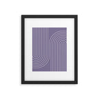 Minimal Line Curvature XXIII Lavender Purple Mid Century Modern Arch Abstract Framed Art Print Gallery Image 5