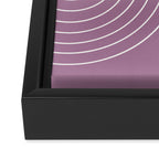 Minimal Line Curvature XXIV Lilac Purple Mid Century Modern Arch Abstract Framed Canvas Print Gallery Image 3