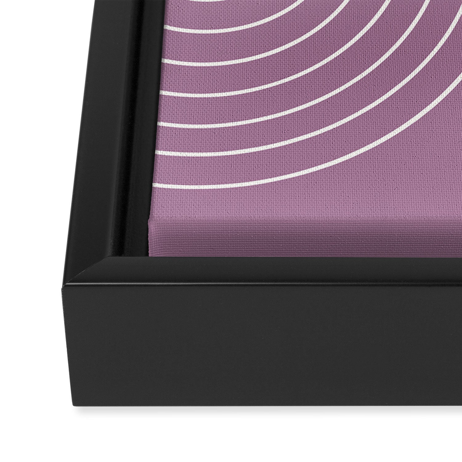 Minimal Line Curvature XXIV Lilac Purple Mid Century Modern Arch Abstract Framed Canvas Print Gallery Image 3