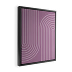 Minimal Line Curvature XXIV Lilac Purple Mid Century Modern Arch Abstract Framed Canvas Print Gallery Image 2
