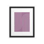 Minimal Line Curvature XXIV Lilac Purple Mid Century Modern Arch Abstract Framed Art Print Gallery Image 5