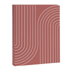 Minimal Line Curvature XXIX Rose Mid Century Modern Arch Abstract Canvas Print Gallery Image 6