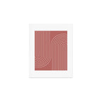Minimal Line Curvature XXIX Rose Mid Century Modern Arch Abstract Art Print Gallery Image 1