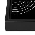 Minimal Line Curvature XXVI Black and Grey Mid Century Modern Arch Abstract Framed Canvas Print Gallery Image 3
