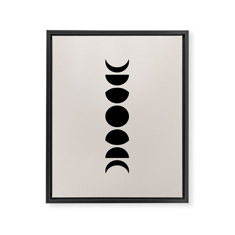 Minimal Moon Phases III Framed Canvas Print Gallery Image 6
