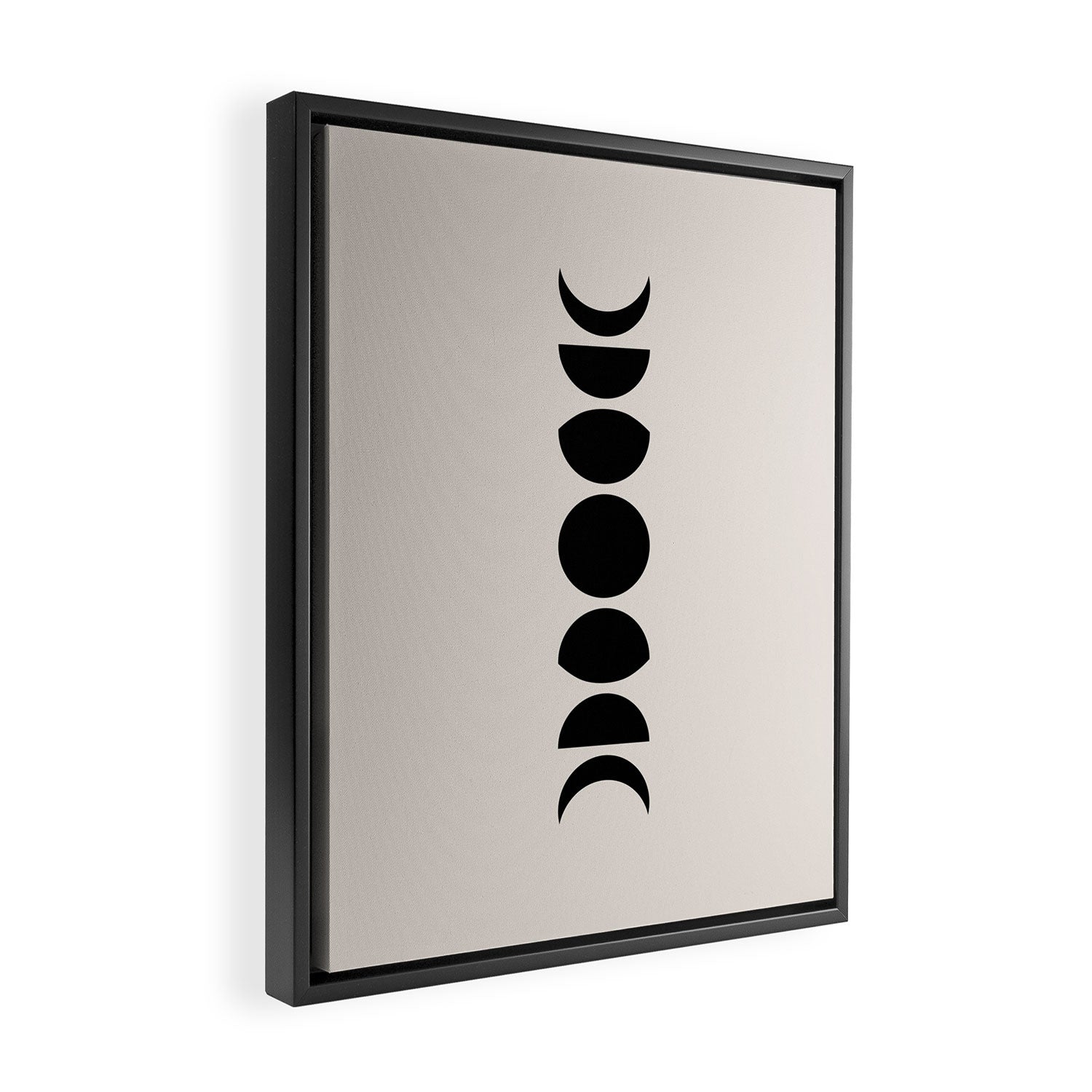 Minimal Moon Phases III Framed Canvas Print Gallery Image 2