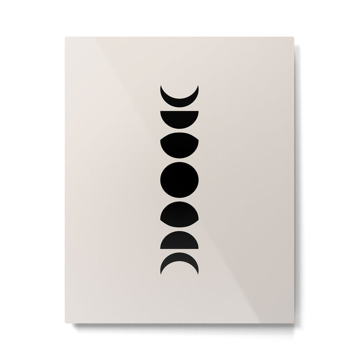 Minimal Moon Phases III Metal Print Gallery Image 1
